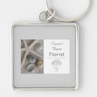 Chaveiro Modelo de logotipo de florista costeira editável