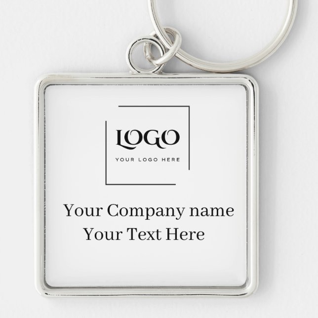 Chaveiro Modelo de logotipo personalizado elegante (Frente)