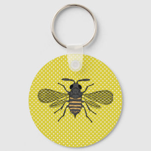 Chaveiro Modelo de Polkadot Amarelo da BEE Trendy Dom Decor