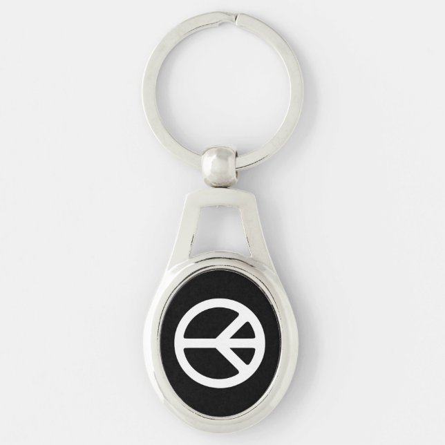Chaveiro Modelo de Símbolo de Paz Branco (Frente)