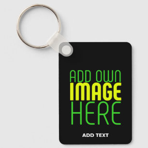 CHAVEIRO MODELO DE TEXTO DE IMAGEM NEGRA SIMPLES EDITÁVEL M