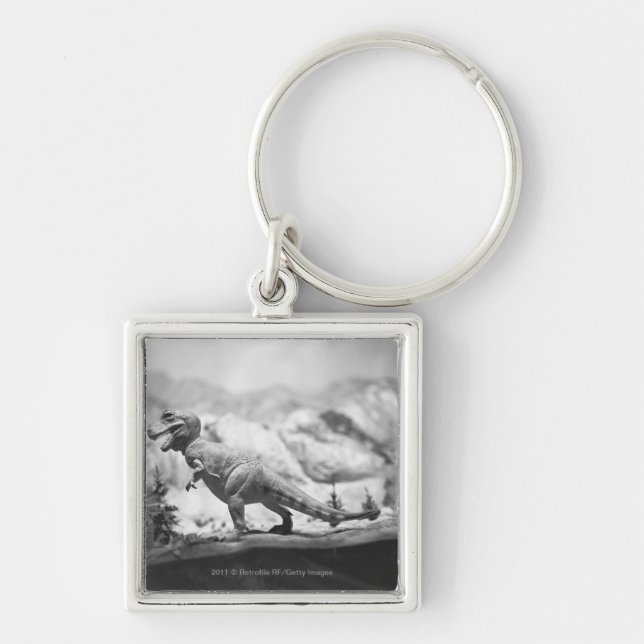 Chaveiro Modelo do rex B&W do tiranossauro (Frente)