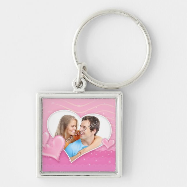 Chaveiro Modelo especial da foto dos corações (Frente)