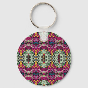 Chaveiro Modelo Étnico Geométrico Tribal Floral