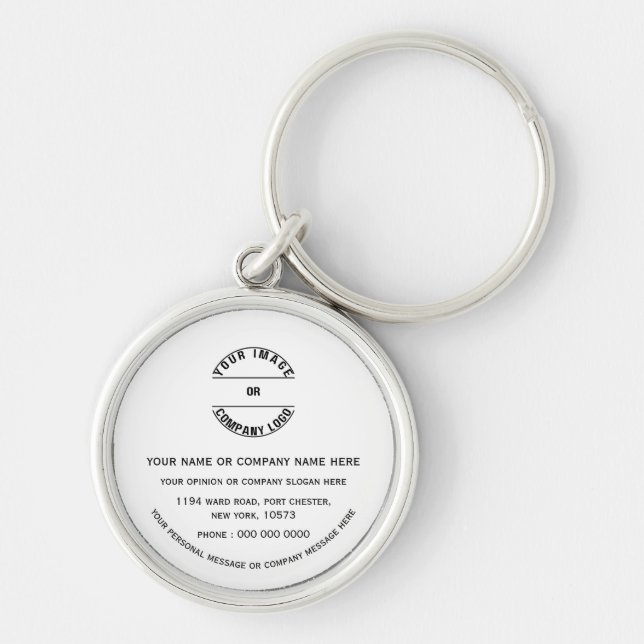 Chaveiro Modelo personalizado em branco 1,44" de metal (Frente)