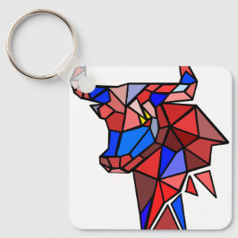 Chaveiro Modern Bull Icon Keychain – Clean Zodiac‑Style