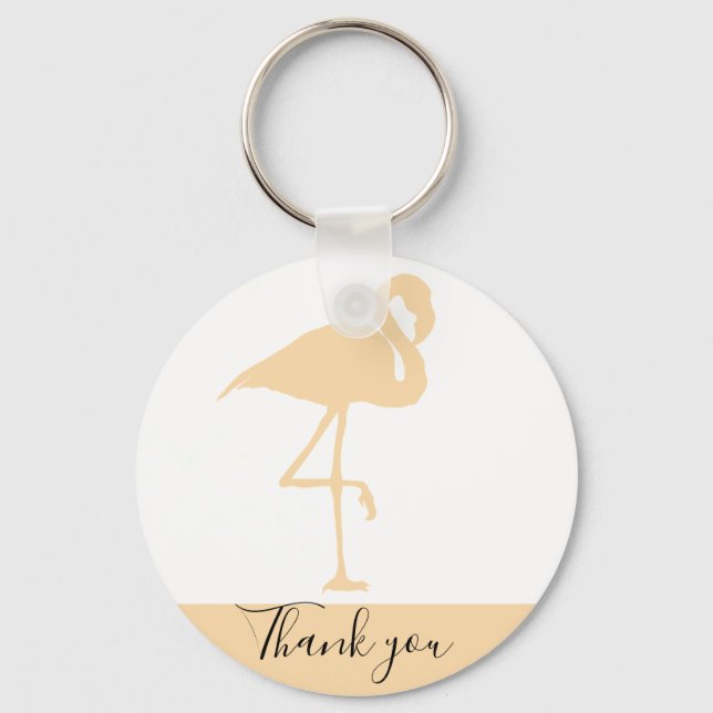 Chaveiro Modern Flamingo, Obrigado (Frente)