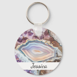 Chaveiro Modern Geode Crystal | Crystal Keychain