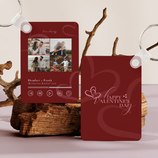Chaveiro Modern Minimal Chic Music Player Photo Valentine's
