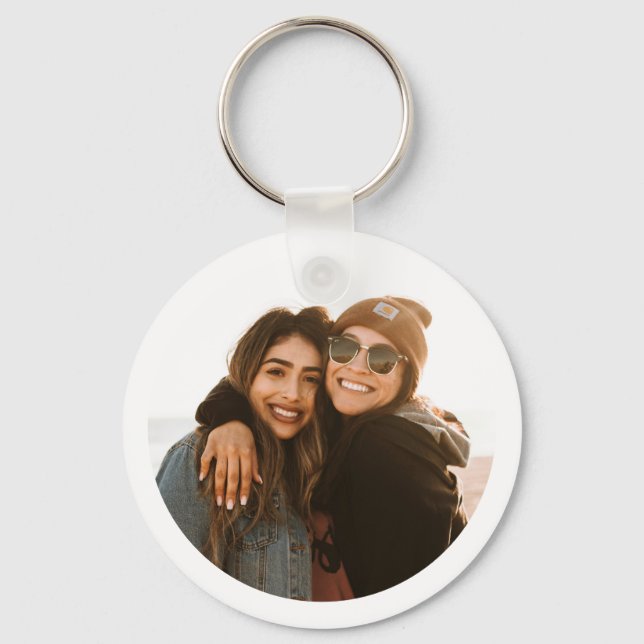 Chaveiro Modern Personalized Best Friends Forever Photo (Frente)