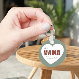 Chaveiro Modern Personalized Mama Heart Keychain