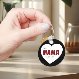 Chaveiro Modern Personalized Mama Heart Keychain