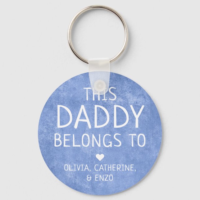 Chaveiro Moderno Este Pai Pertence Ao Dia de os pais Azul (Frente)