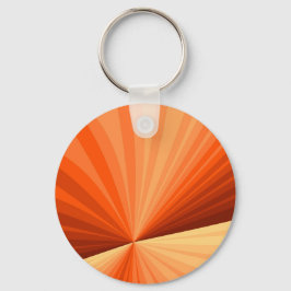 Chaveiro Moderno Gráfico Fractal Abstrato Laranja Vermelho