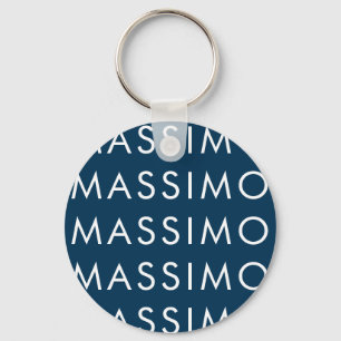 Chaveiro Moderno Minimalista Elegante Simples Nome Azul Pru