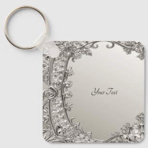 Chaveiro Moderno Ornamentado Silver