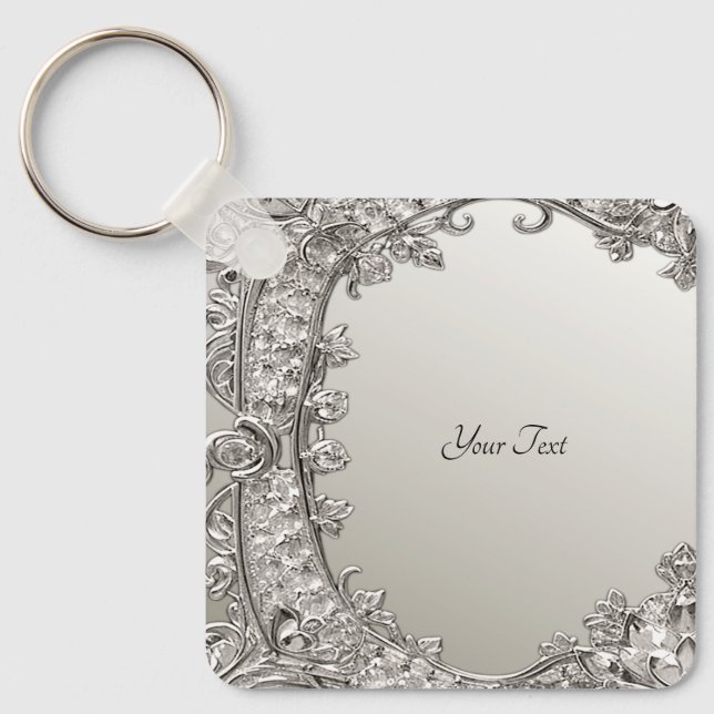 Chaveiro Moderno Ornamentado Silver (Frente)