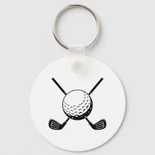 Chaveiro Moderno Trendy Golf Bola Golfer Golfing