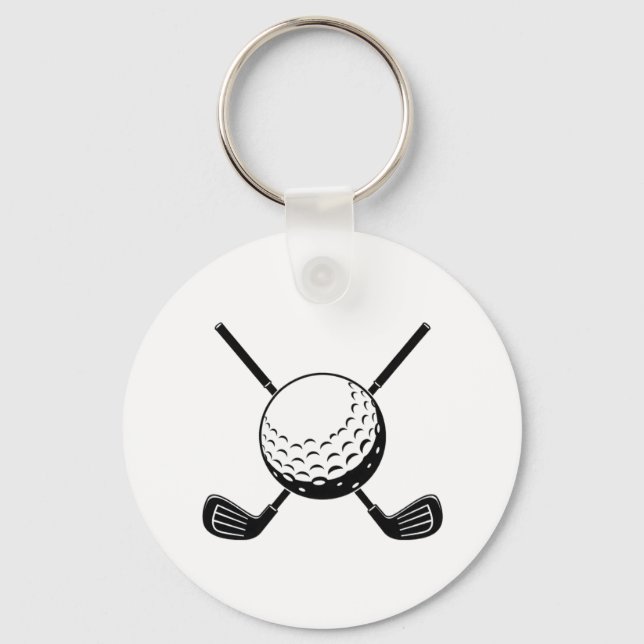 Chaveiro Moderno Trendy Golf Bola Golfer Golfing (Frente)