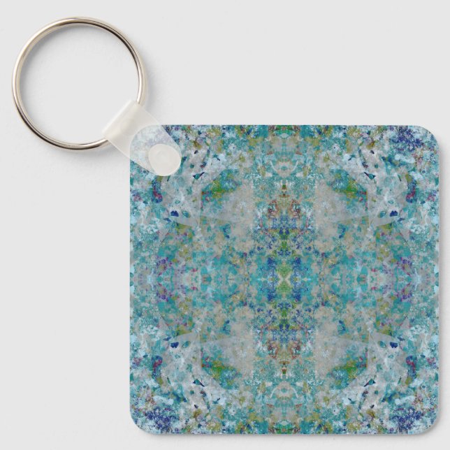 Chaveiro Moderno Único De Um Design De Arte Abstrato (Frente)