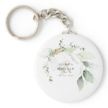 Moderno Verde e Dourado Eucalipto