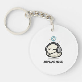 Chaveiro Modo Avião Ativado - Personagem Cansado Fofinho co