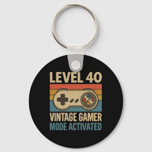 Chaveiro Modo de Jogador Vintage Nível 40 Ativado Retro