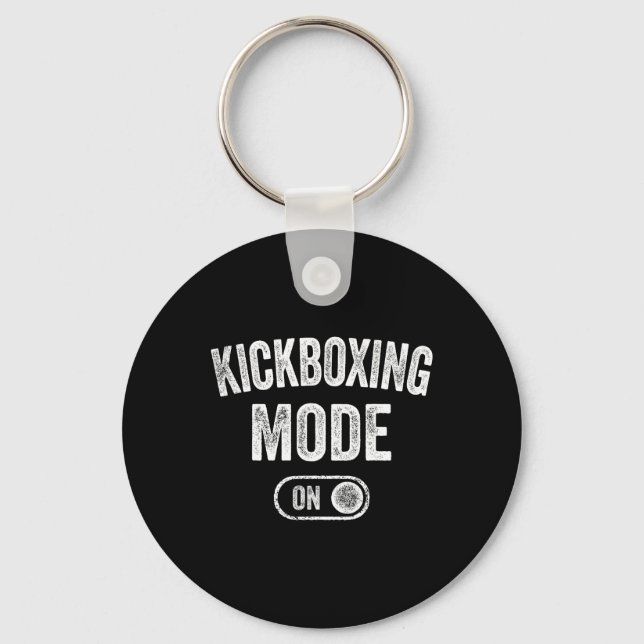 Chaveiro Modo Kickboxing Ativado Presente Divertido de Kick (Frente)