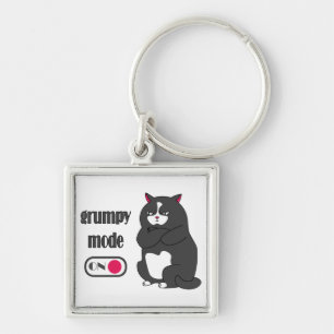 Chaveiro Modo rabugento em gato gordo engraçado