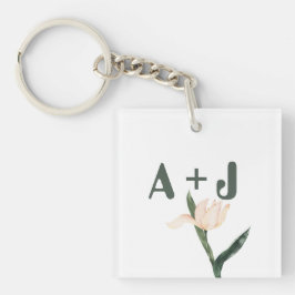 Chaveiro Modren blush pink floral