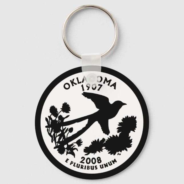 Chaveiro Moeda Comemorativa de Oklahoma (Frente)