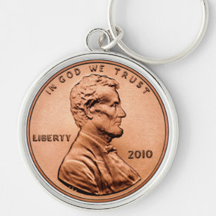 CHAVEIRO MOEDA DE UM CENTAVO DE LINCOL