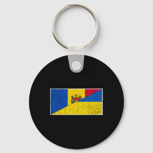 Chaveiro Moldávia Bandeira da Ucrânia Moldavo Orgulho Ucran