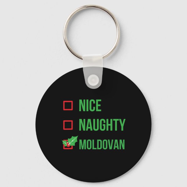 Chaveiro Moldovan Funny Moldova Pajama Natal (Frente)