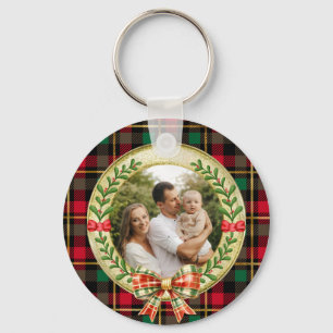 Chaveiro Moldura de Imagem Personalizada e Coroa de Natal