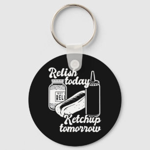 Chaveiro Molho Ketchup Amanhã Engraçado Cachorro-Quente Bbq