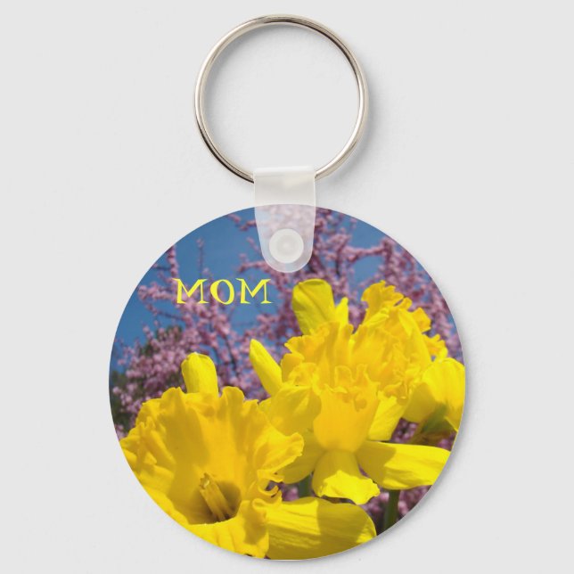 CHAVEIRO MOM Flores amarelas Daffodil Floral (Frente)