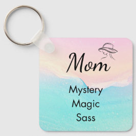 Chaveiro Mom is Mystery, Magic, Sass & Soul Keychain Pastel