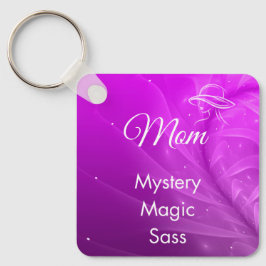 Chaveiro Mom is Mystery, Magic, Sass & Soul Keychain Purple