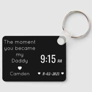 Chaveiro Momento Personalizado do Papai Hora de Nascimento