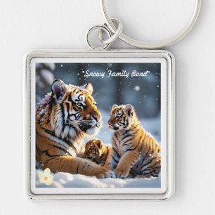 Chaveiro "Momentos Congelados de Alegria Tigre"