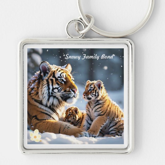 Chaveiro "Momentos Congelados de Alegria Tigre" (Frente)