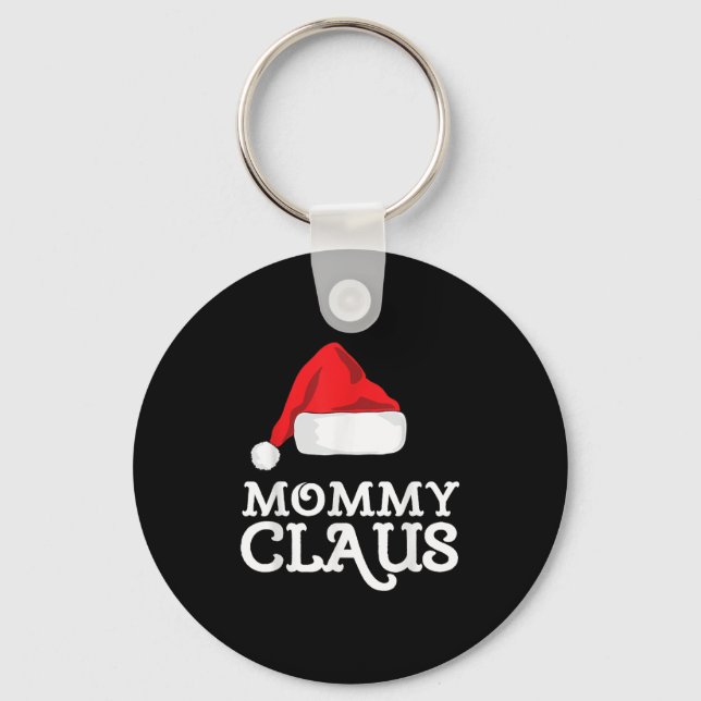 Chaveiro Mommy Claus Christmas Santa's Hat Pajama Family Xm (Frente)
