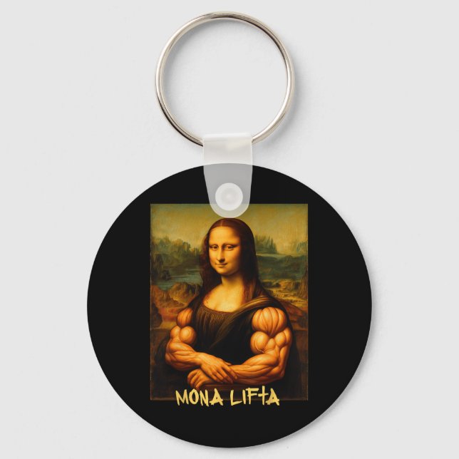 Chaveiro Mona Lifta Muscle Mona Lisa Bodybuilder Gym E Ar (Frente)