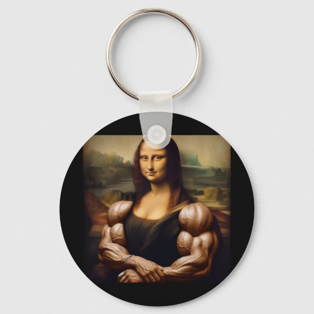 Chaveiro Mona Lisa Bodybuilding Funny Gift 1 (Frente)
