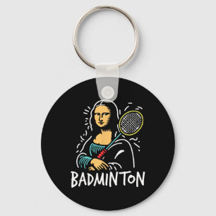 Chaveiro Mona-lisa Dminton - Engraçado Mona-lisa Dminton Lo