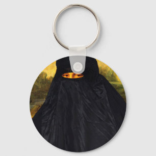 Chaveiro Mona Lisa escondida atrás do Burqa