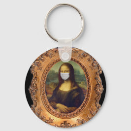 Chaveiro Mona lisa in a surgical mask leonardo da Vinci Key