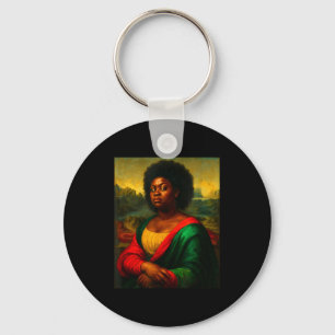 Chaveiro Mona Lisa Negra Olhar de Esquina Mulher Afro Histó