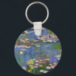 Chaveiro Monet Water Lily 1916 Key Chain<br><div class="desc">Monet Water Lily 1916, cadeia-chave. Pintura a óleo na canvas desde 1916. O impressionista francês Claude Monet continua famoso e amado pelas pinturas de lírio-d'água que ele criou em seu lago de jardim em Giverny. Esta pintura específica de lírio-d'água é de 1916 e revela a mudança de Monet para uma...</div>